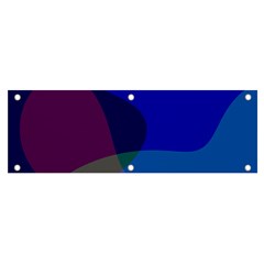 Blue Abstract 1118 - Groovy Blue And Purple Art Banner And Sign 6  X 2  by KorokStudios