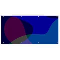 Blue Abstract 1118 - Groovy Blue And Purple Art Banner And Sign 8  X 4  by KorokStudios