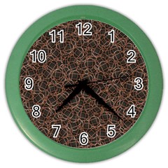 Random Abstract Geometry Motif Pattern Color Wall Clock