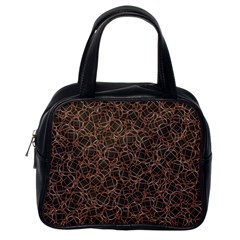 Random Abstract Geometry Motif Pattern Classic Handbag (one Side) by dflcprintsclothing