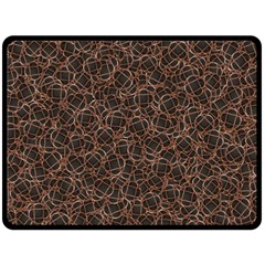 Random Abstract Geometry Motif Pattern One Side Fleece Blanket (large)