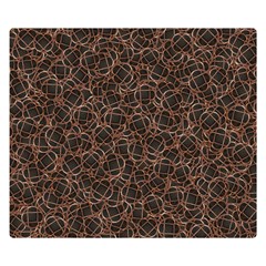 Random Abstract Geometry Motif Pattern Premium Plush Fleece Blanket (small)