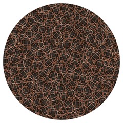 Random Abstract Geometry Motif Pattern Round Trivet by dflcprintsclothing