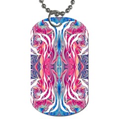 Mixed Media Repeats  Dog Tag (two Sides) by kaleidomarblingart