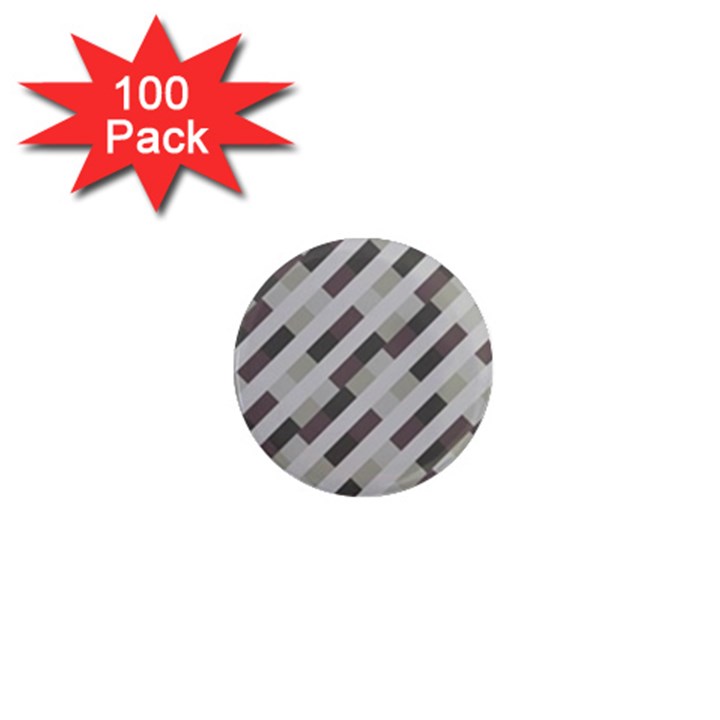 Pale Multicolored Stripes Pattern 1  Mini Magnets (100 pack) 