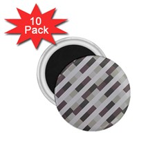 Pale Multicolored Stripes Pattern 1 75  Magnets (10 Pack) 