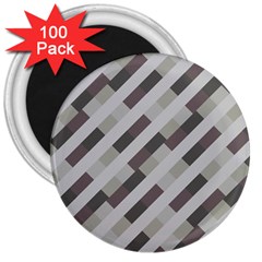 Pale Multicolored Stripes Pattern 3  Magnets (100 Pack) by dflcprintsclothing