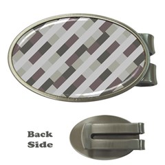 Pale Multicolored Stripes Pattern Money Clips (oval)  by dflcprintsclothing