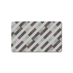 Pale Multicolored Stripes Pattern Magnet (name Card) by dflcprintsclothing