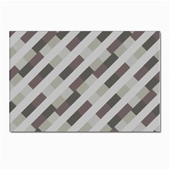 Pale Multicolored Stripes Pattern Postcards 5  X 7  (pkg Of 10) by dflcprintsclothing