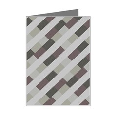 Pale Multicolored Stripes Pattern Mini Greeting Card