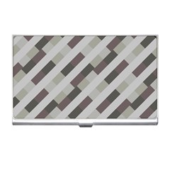 Pale Multicolored Stripes Pattern Business Card Holder