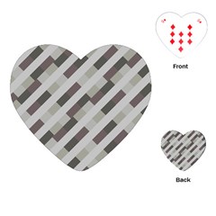 Pale Multicolored Stripes Pattern Playing Cards Single Design (heart)