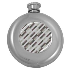 Pale Multicolored Stripes Pattern Round Hip Flask (5 Oz)