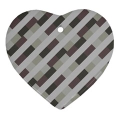 Pale Multicolored Stripes Pattern Heart Ornament (two Sides) by dflcprintsclothing