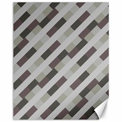 Pale Multicolored Stripes Pattern Canvas 11  X 14 