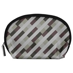 Pale Multicolored Stripes Pattern Accessory Pouch (large) by dflcprintsclothing