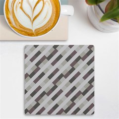 Pale Multicolored Stripes Pattern Uv Print Square Tile Coaster  by dflcprintsclothing