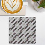 Pale Multicolored Stripes Pattern UV Print Square Tile Coaster  Front