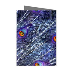 Peacock-feathers-color-plumage Blue Mini Greeting Cards (pkg Of 8) by danenraven