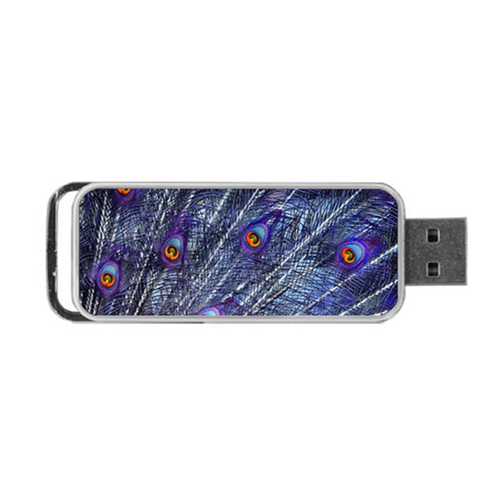 Peacock-feathers-color-plumage Blue Portable USB Flash (Two Sides)