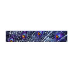 Peacock-feathers-color-plumage Blue Flano Scarf (mini) by danenraven