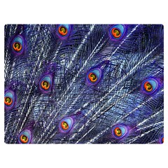 Peacock-feathers-color-plumage Blue Premium Plush Fleece Blanket (extra Small)