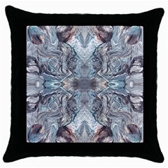 Abstract Marble Throw Pillow Case (black) by kaleidomarblingart