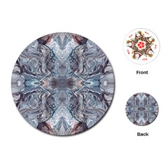 Abstract Marble Playing Cards Single Design (round) by kaleidomarblingart