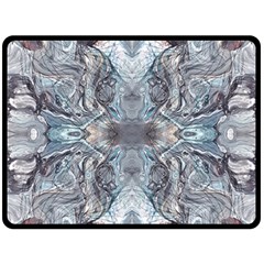 Abstract Marble One Side Fleece Blanket (large) by kaleidomarblingart