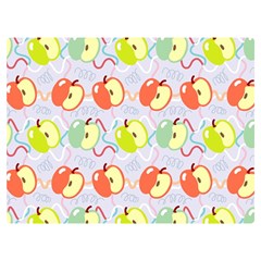 Love Apples Blue One Side Premium Plush Fleece Blanket (extra Small)