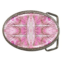 Pink Arabesque Iv Belt Buckles by kaleidomarblingart