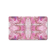 Pink Arabesque Iv Magnet (name Card) by kaleidomarblingart