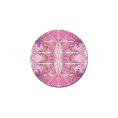 Pink Arabesque Iv Golf Ball Marker by kaleidomarblingart