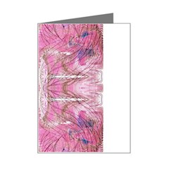 Pink Arabesque Iv Mini Greeting Card by kaleidomarblingart