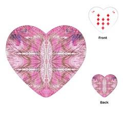 Pink Arabesque Iv Playing Cards Single Design (heart) by kaleidomarblingart