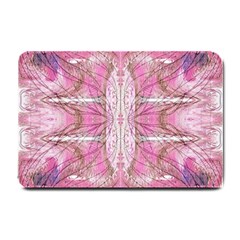 Pink Arabesque Iv Small Doormat by kaleidomarblingart