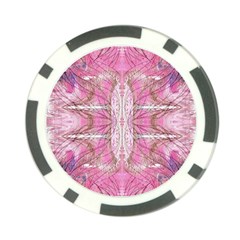 Pink Arabesque Iv Poker Chip Card Guard by kaleidomarblingart