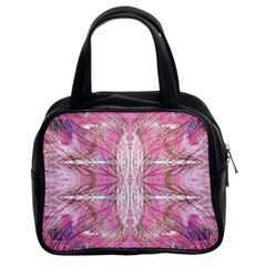 Pink Arabesque Iv Classic Handbag (two Sides) by kaleidomarblingart