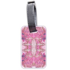 Pink Arabesque Iv Luggage Tag (two Sides) by kaleidomarblingart