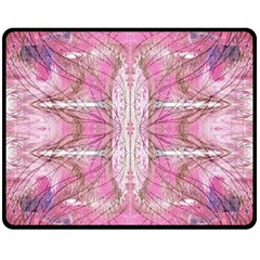 Pink Arabesque Iv Fleece Blanket (medium) by kaleidomarblingart