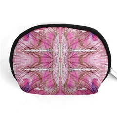 Pink Arabesque Iv Accessory Pouch (medium) by kaleidomarblingart