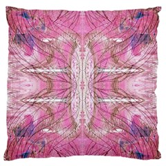 Pink Arabesque Iv Large Flano Cushion Case (two Sides) by kaleidomarblingart