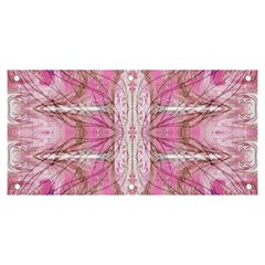 Pink Arabesque Iv Banner And Sign 6  X 3  by kaleidomarblingart