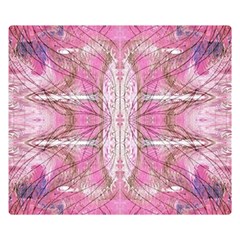 Pink Arabesque Iv One Side Premium Plush Fleece Blanket (small) by kaleidomarblingart