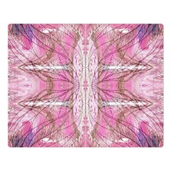 Pink Arabesque Iv One Side Premium Plush Fleece Blanket (large) by kaleidomarblingart