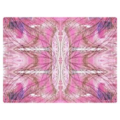 Pink Arabesque Iv One Side Premium Plush Fleece Blanket (extra Small) by kaleidomarblingart