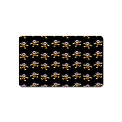 Dancing Clowns Black Magnet (name Card) by TetiBright