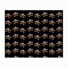 Dancing Clowns Black Small Glasses Cloth (2 Sides) by TetiBright