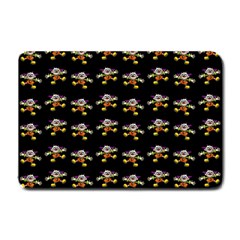 Dancing Clowns Black Small Doormat by TetiBright